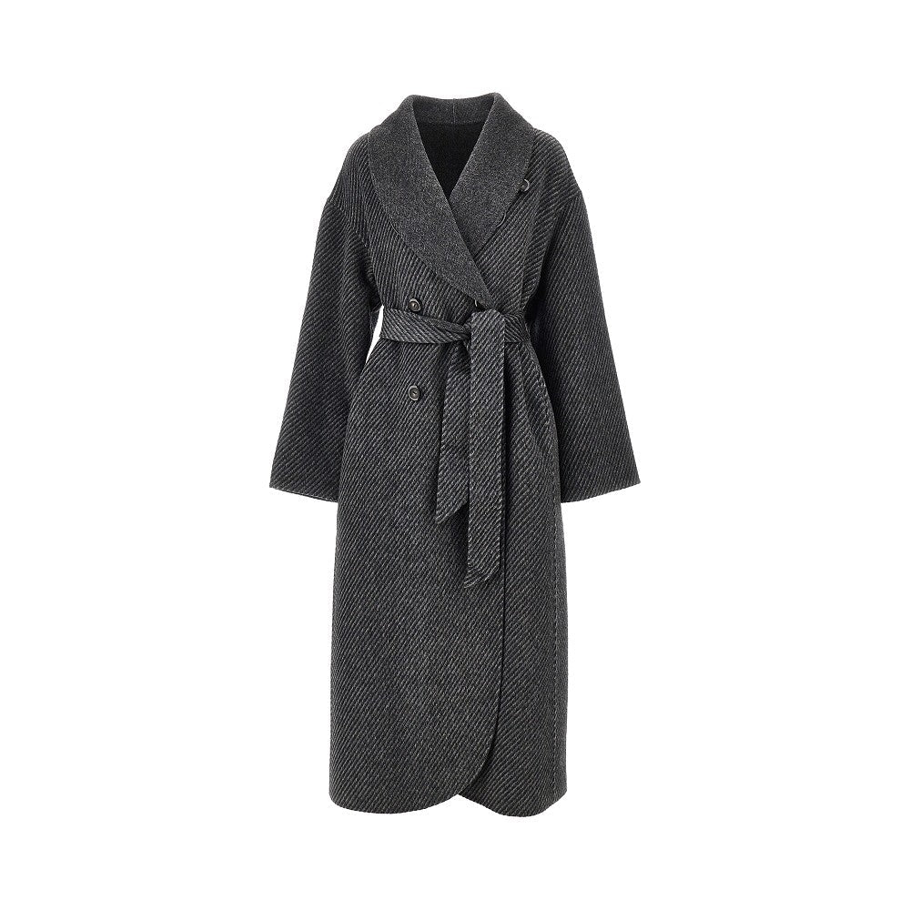 EMPORIO ARMANI 40 reversible double-breasted coat with belt