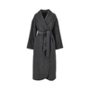 reversible double-breasted coat with belt