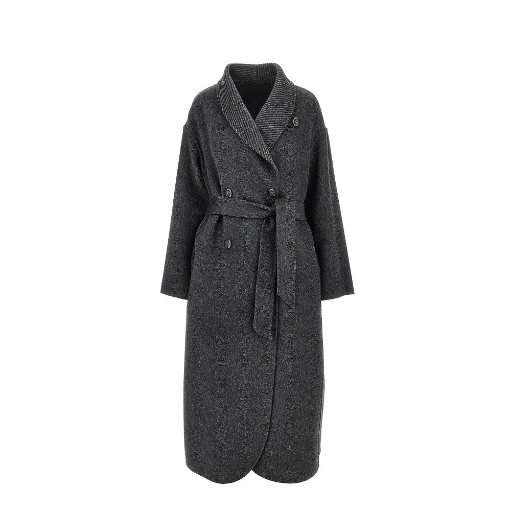 EMPORIO ARMANI 40 reversible double-breasted coat with belt