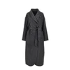 reversible double-breasted coat with belt