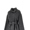 reversible double-breasted coat with belt