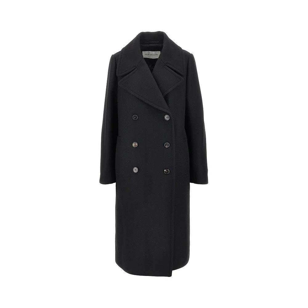 DRIES VAN NOTEN 36 double-breasted long coat