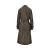 vintage effect faux leather trench coat