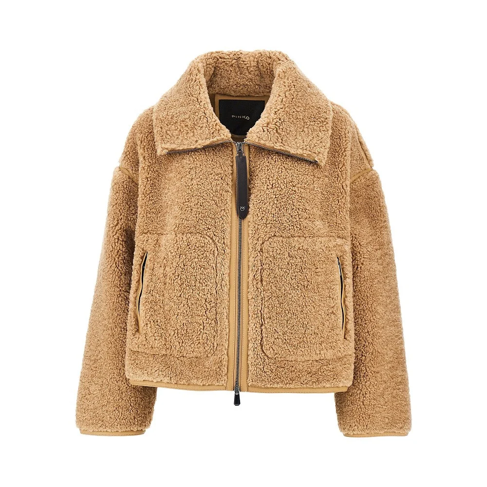 PINKO XS faux shearling jacket