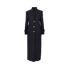 cloth single-breasted long coat