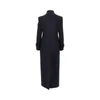 cloth single-breasted long coat