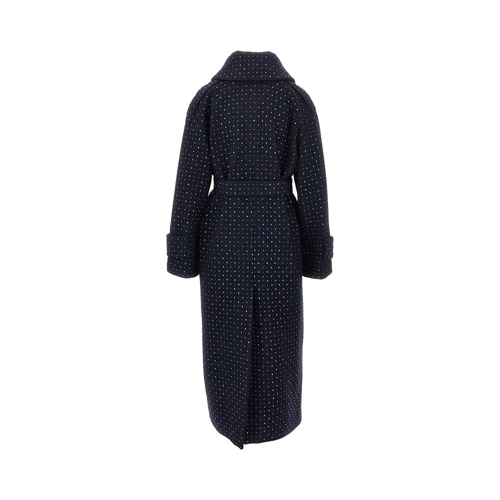 full-strass wool long coat
