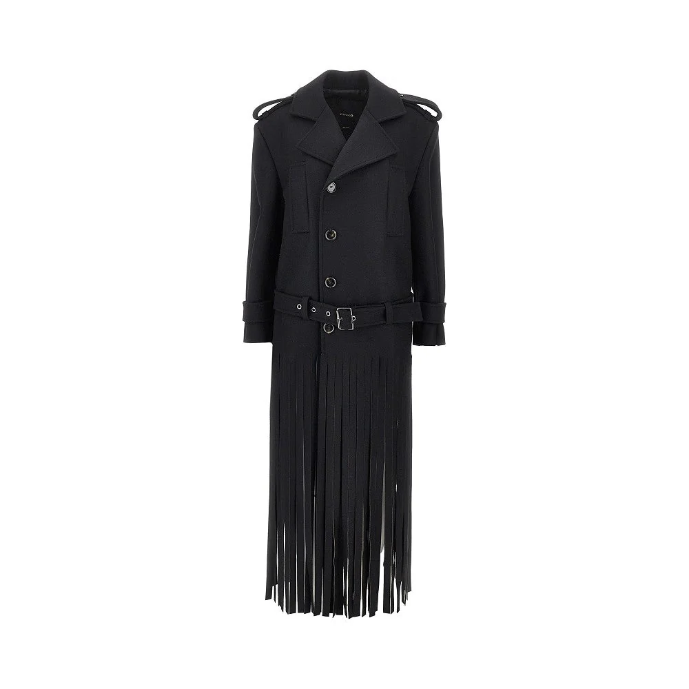 fringed oversized cloth coat