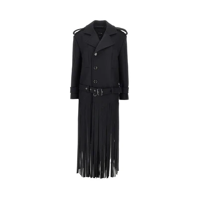 fringed oversized cloth coat