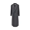 mélange wool and cashmere long coat