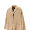 double wool blend single-breasted coat