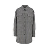 prince of wales wool overshirt