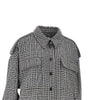 prince of wales wool overshirt