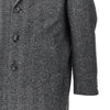 herringbone wool midi coat