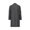 herringbone wool midi coat