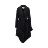 wool robe coat with belt