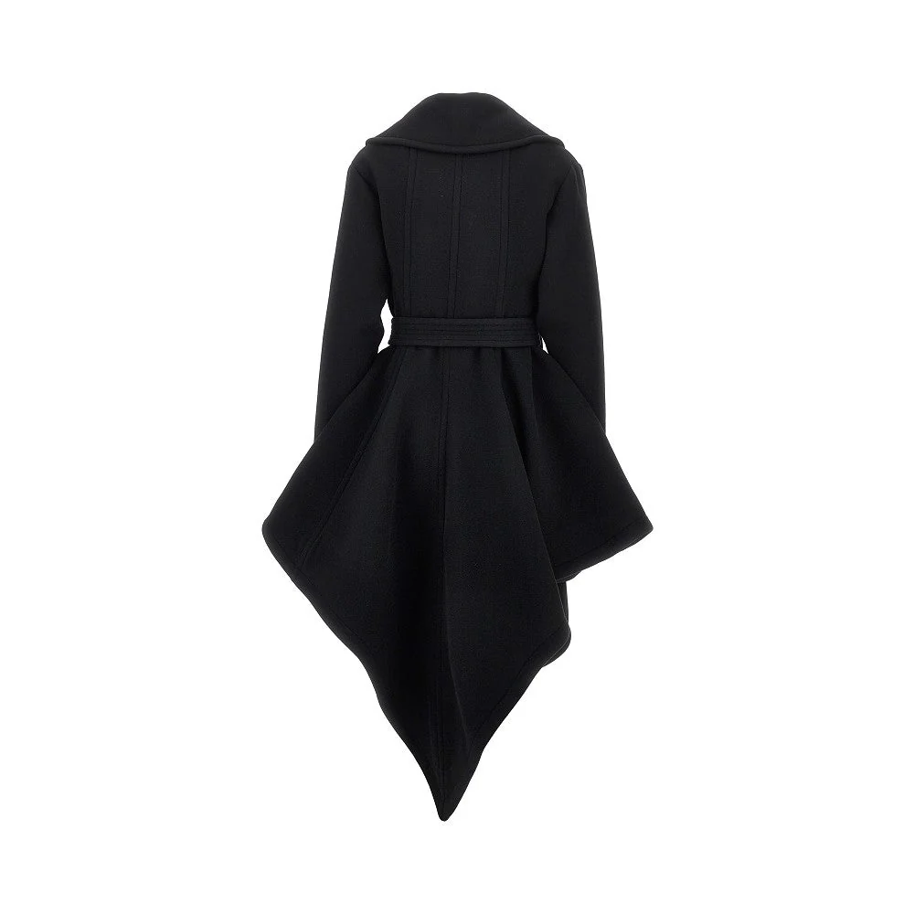 wool robe coat with belt