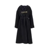 wool-blend oversized coat