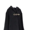wool-blend oversized coat