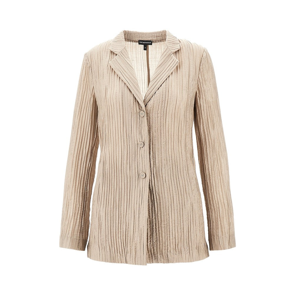 textured taffetà single-breasted jacket