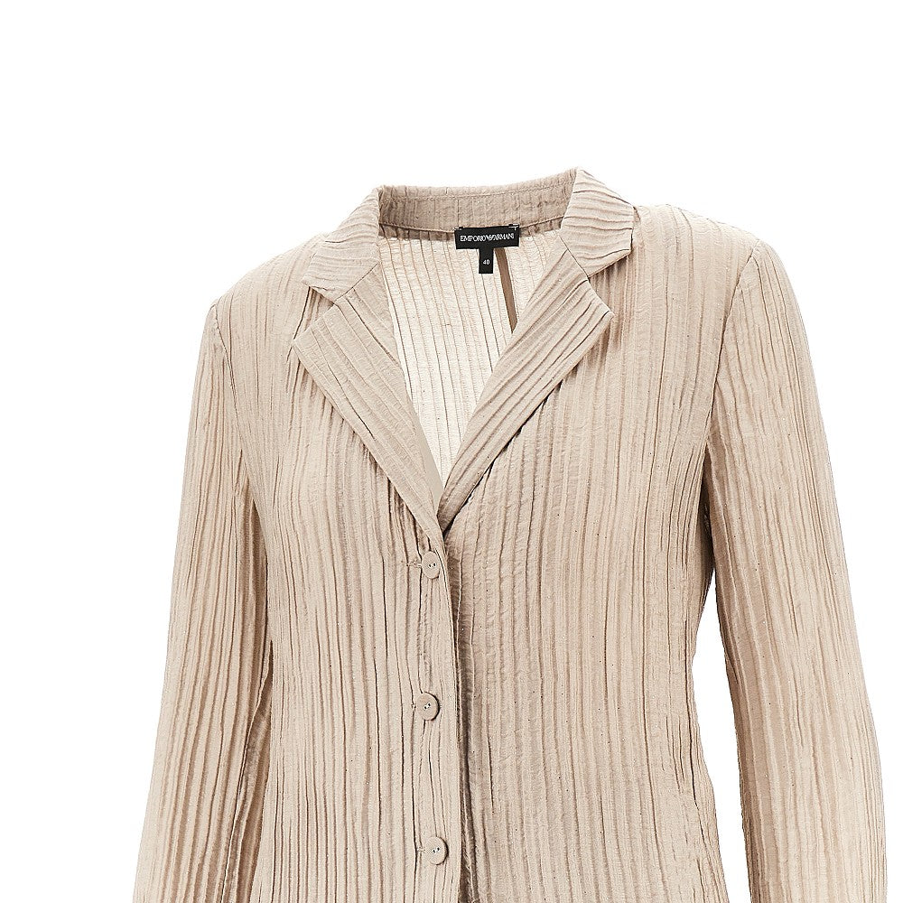 textured taffetà single-breasted jacket