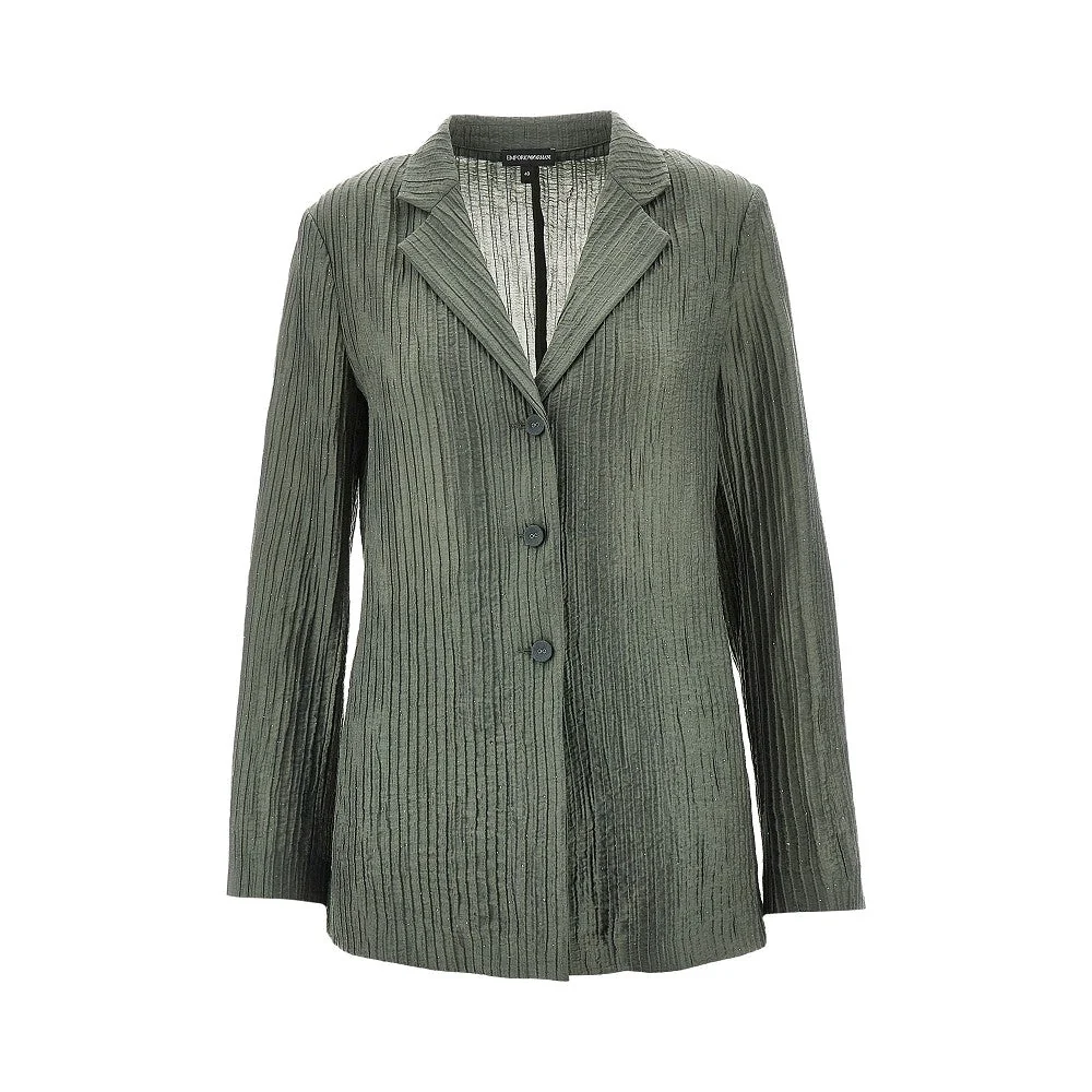 textured taffetà single-breasted jacket