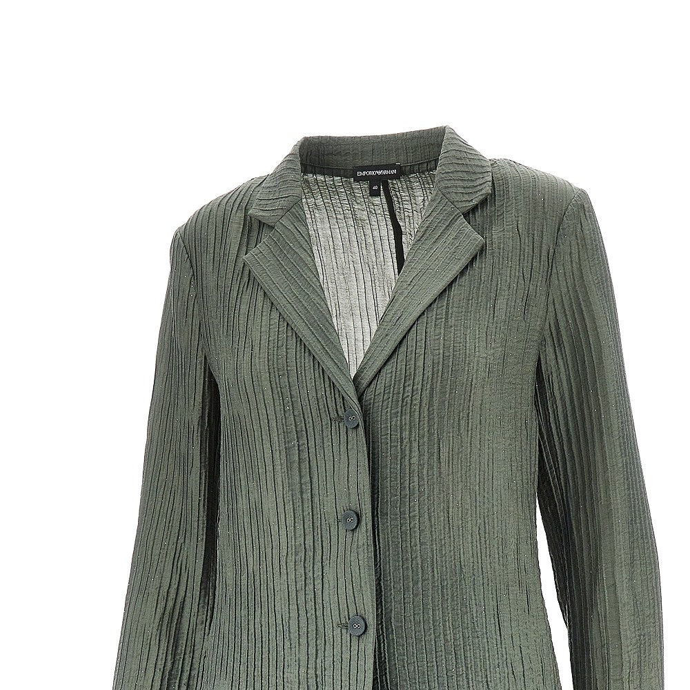 textured taffetà single-breasted jacket