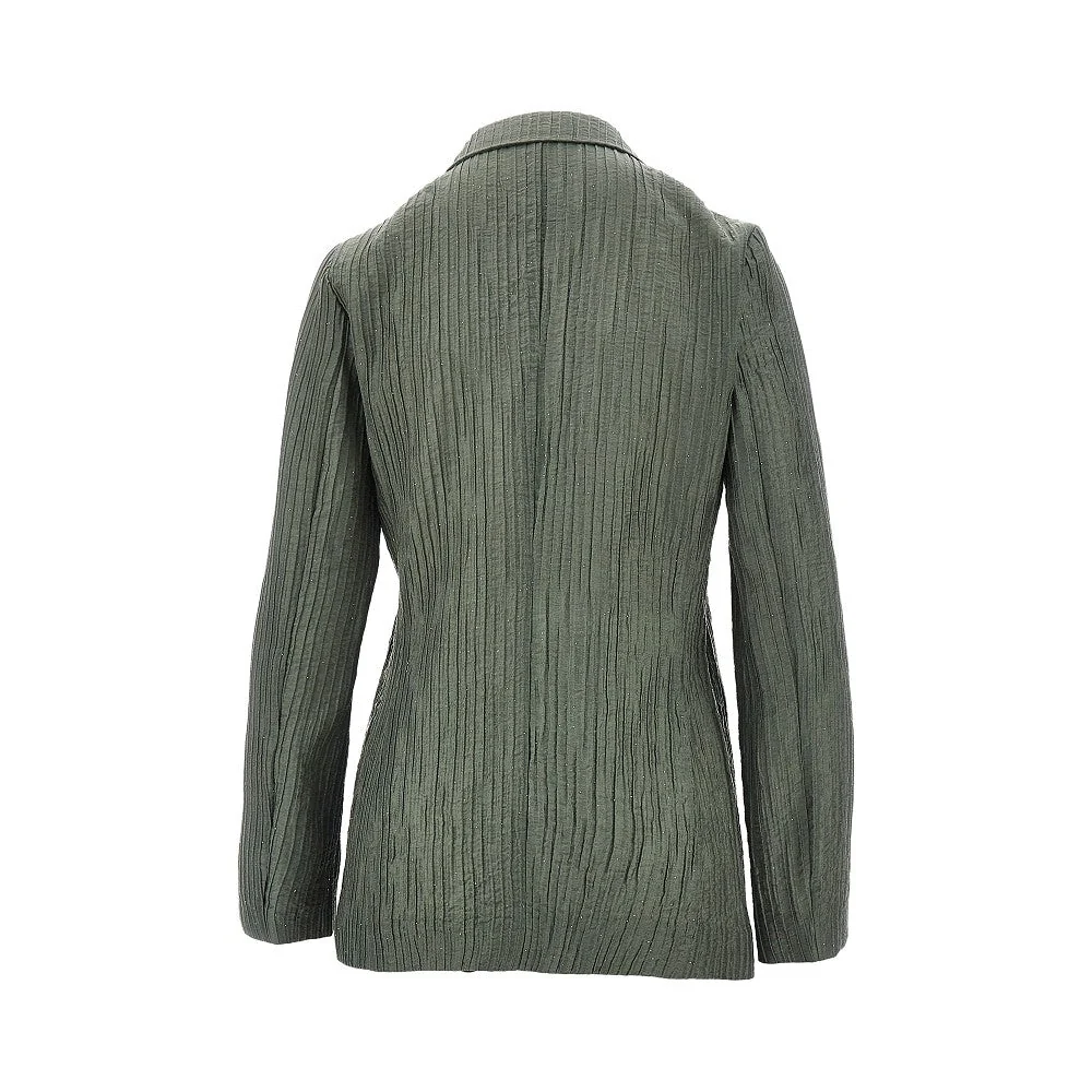 textured taffetà single-breasted jacket