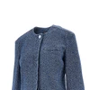 buttoned denim cropped jacket