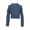 buttoned denim cropped jacket