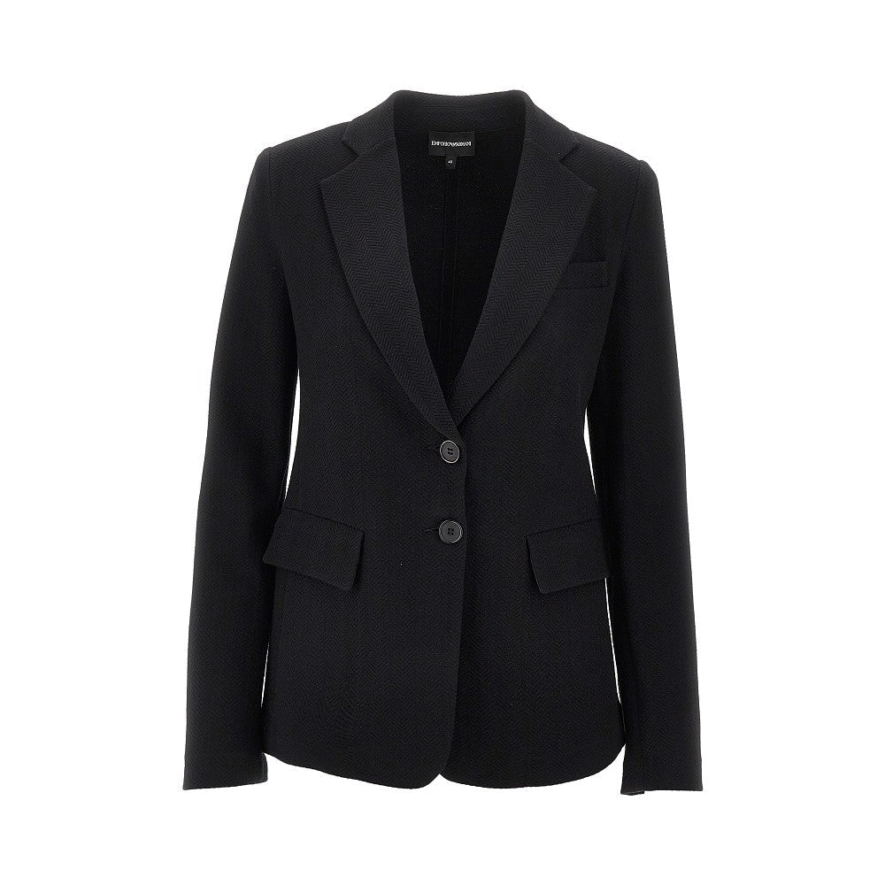 chevron jersey jacket