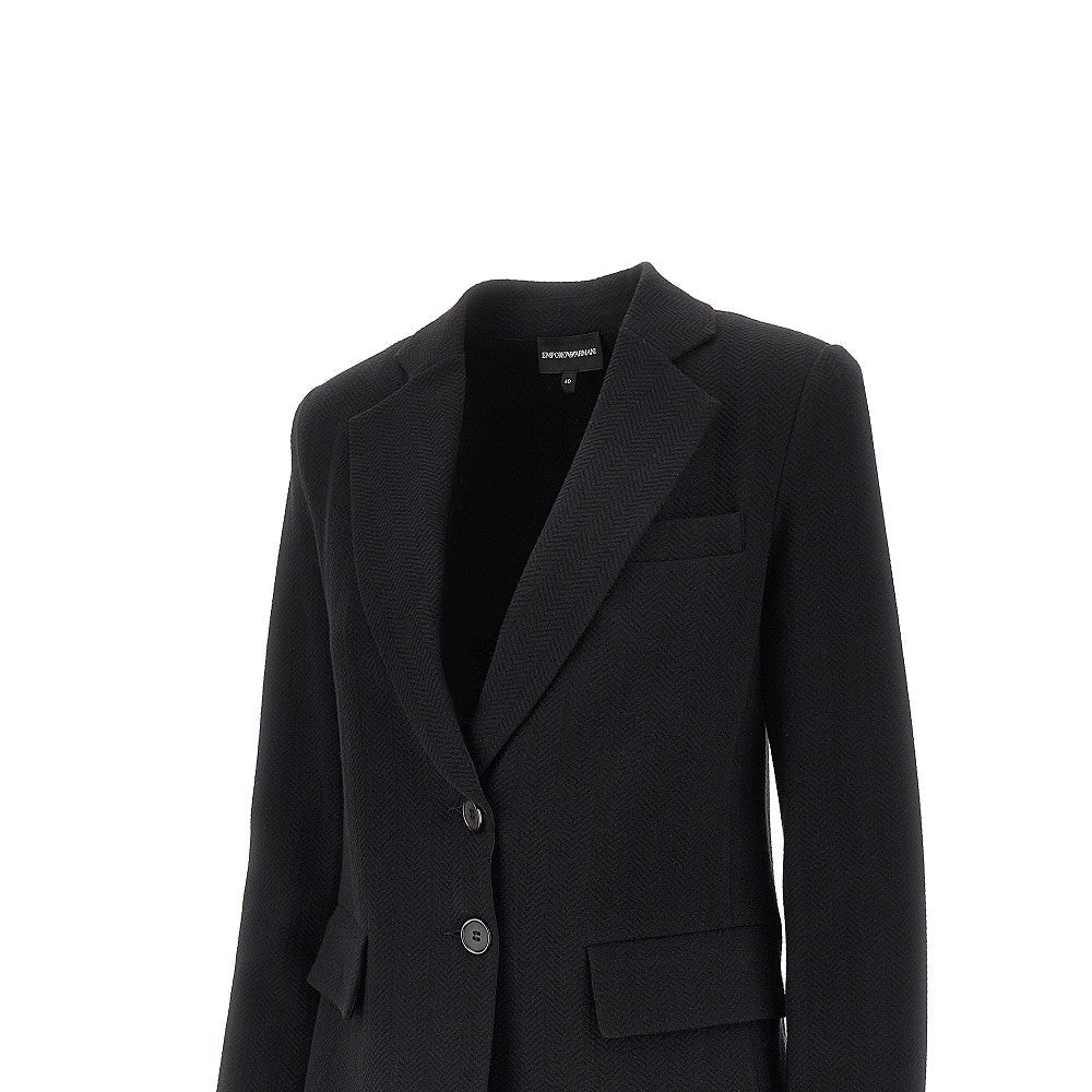 EMPORIO ARMANI 42 chevron jersey jacket