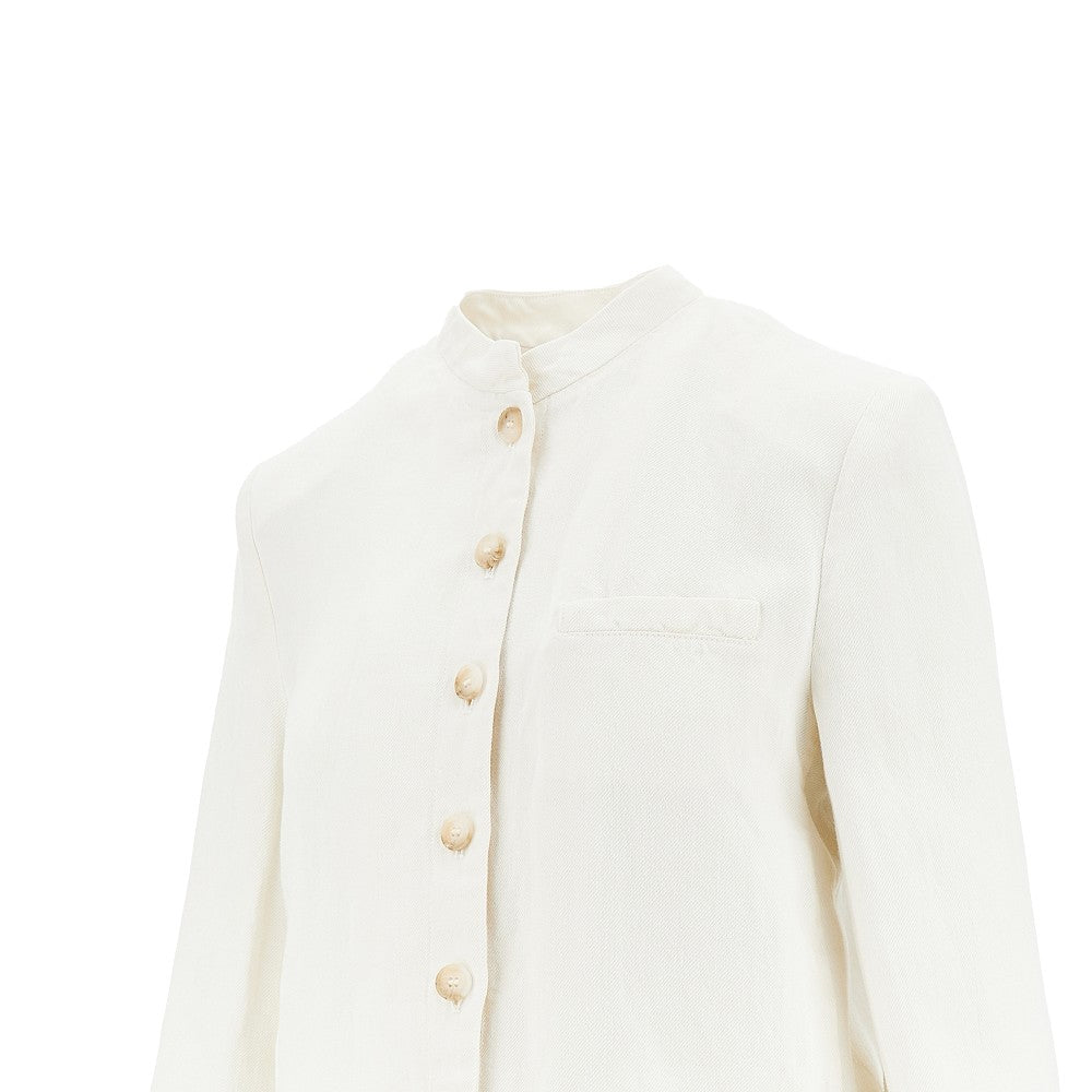 EMPORIO ARMANI 42 garment-dyed denim jacket