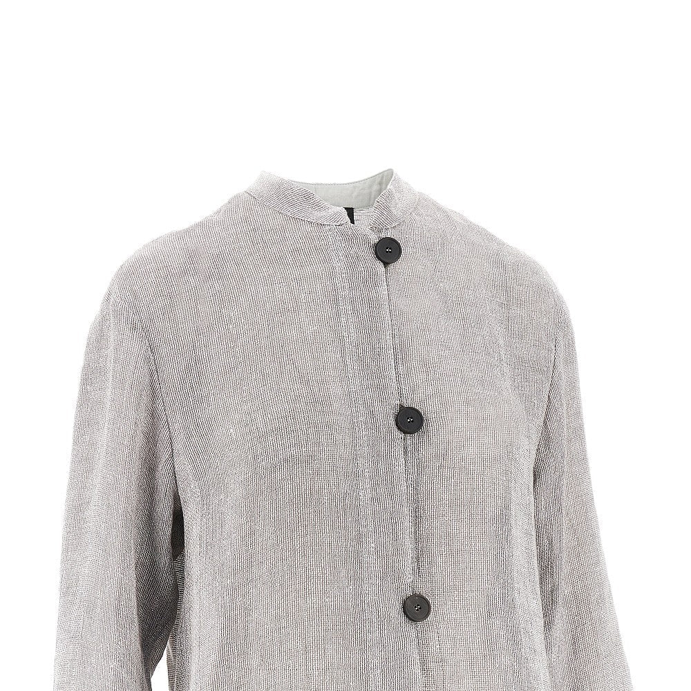 linen-blend gauze jacket