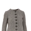 diagonal striped wool-blend jacket