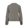 diagonal striped wool-blend jacket