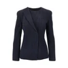 single-breasted canneté wool jacket