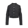 sequinned denim short jacket