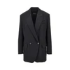 wool-blend oversized double-breasted jacket
