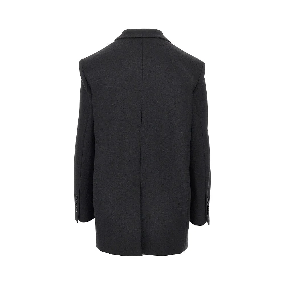 wool-blend oversized double-breasted jacket