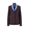 cloth jacket with ribbed collar