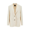 panama fabric single-breasted jacket