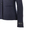 pinstriped flannel single-breasted jacket