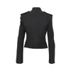 jewelled epaulettes stretch fabric jacket