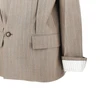 collarless wool jacket