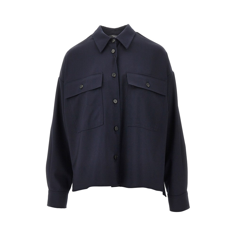 MAX MARA WEEKEND 46 wool canvas overshirt