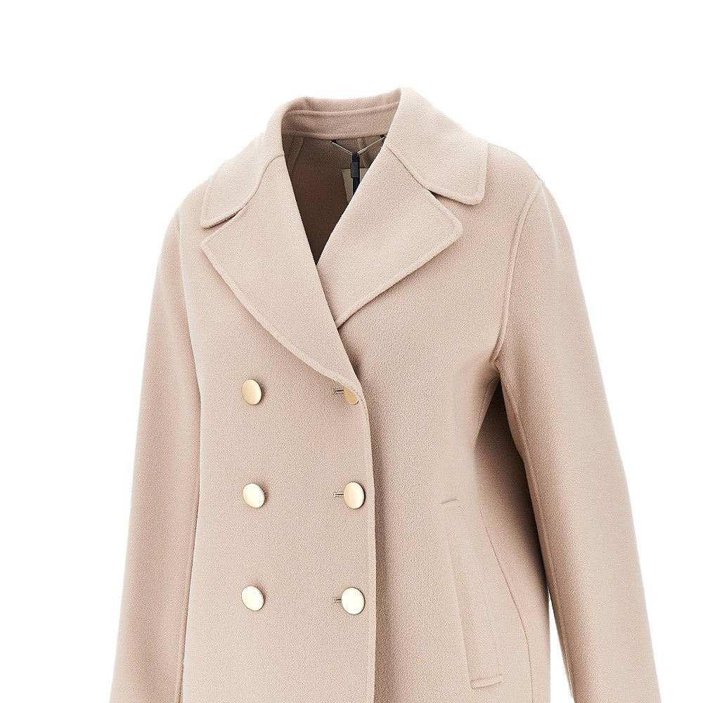 wool drap double-breasted jacket