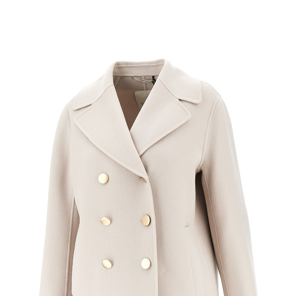 wool drap double-breasted jacket