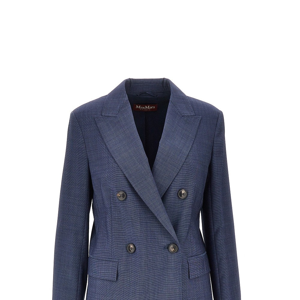 MAX MARA STUDIO 44 virgin wool double-breasted jacket