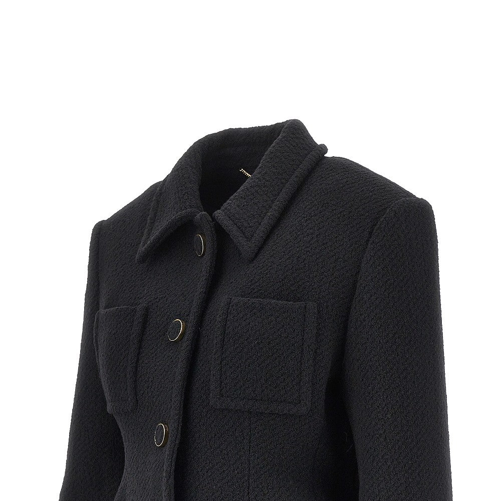 bouclé wool slim fit jacket
